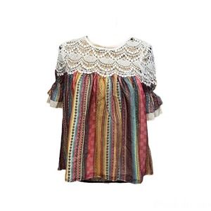 Anthropologie Mynah's Reynu Taandon Crochet Metallic Blouse-L